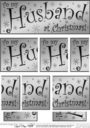 To my Husband Christmas DL side stacker Topper