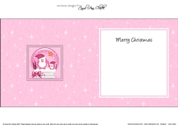 Christmas Cute Little Penguins Snowglobe square landscape insert