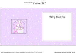 Christmas Cute Little Penguins Snowglobe square landscape insert