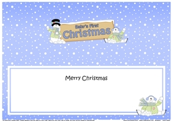 large DL BABYS FIRST CHRISTMAS with Snowman insert