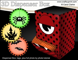 3D Fun Halloween Dispenser Box Mini Kit - Scary Monster Phantom