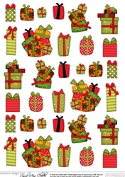 Christmas Presents 3D decoupage sheet