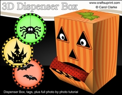 3D Fun Halloween Dispenser Box Mini Kit - Pumpkin