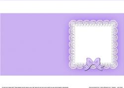 Square Pearls and Lace Card Front or Insert
