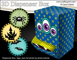 3D Fun Halloween Dispenser Box Mini Kit - Scary Monster Shadow