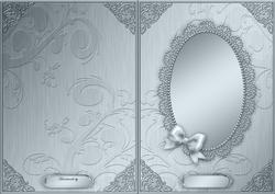 A5 Metallic Lace and Bow Card Front