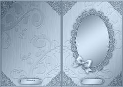 A5 Metallic Lace and Bow Card Front