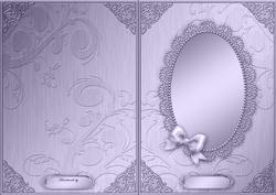 A5 Metallic Lace and Bow Card Front