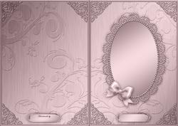 A5 Metallic Lace and Bow Card Front