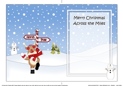 5 x 7 matching insert - Merry Christmas Across the Miles with Robert