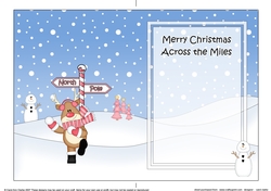 5 x 7 matching insert - Merry Christmas Across the Miles with Robert