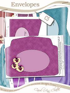 Pansy, Lace and Pearls Matching C5 Envelope Kit