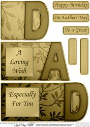Dad Elegant Metallic Book Sheet