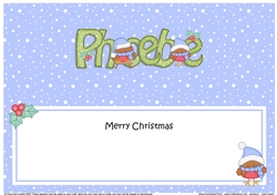 Large DL Merry Christmas PHOEBE insert