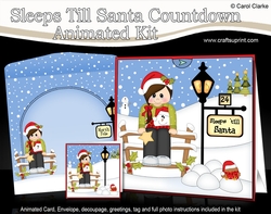 3D Christmas Jumper Girl Sleeps Till Santa Countdown Card