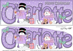 Large DL Merry Christmas CHARLOTTE 3D decoupage