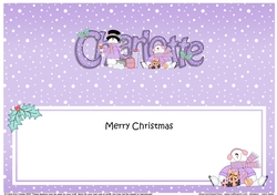 Large DL Merry Christmas CHARLOTTE insert