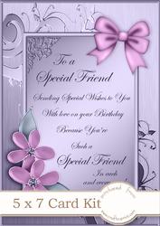 5 x 7 Elegant Metallic Greeting Kit with 3D Decoupage