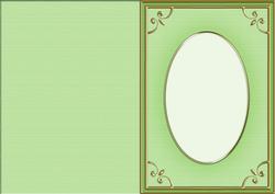 A5 'gold Metallic Frame' Card Front or Insert