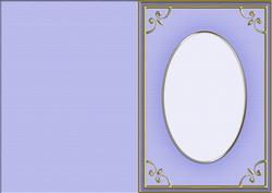 A5 'gold Metallic Frame' Card Front or Insert