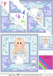 Cute Little Baby Bathtub Buddies Scalloped Corner Stacker