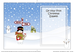 5 x 7 matching insert -  On Your 1st Christmas ELSPETH