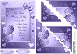 Elegant Romance Greeting Quick Card Corner Side Stacker