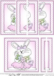 Little Girl Bunny Quick Card with Side Stacker