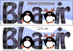 Large DL Merry Christmas BLAIR 3D decoupage