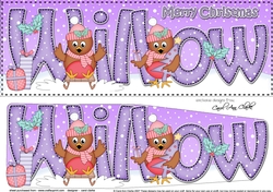 Large DL Merry Christmas WILLOW 3D decoupage