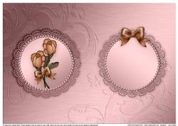Roses and Metallic Lace Matching Insert A5 Portrait