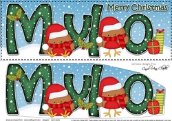 Large DL Merry Christmas MYLO 3D decoupage