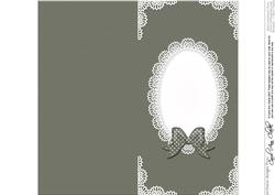 Dl Pearls and Lace Card Front or Insert