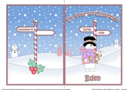 5 x 7 Quick Cut and Fold Card - On Your 1st Christmas EDEN
