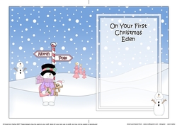 5 x 7 matching insert -  On Your 1st Christmas EDEN