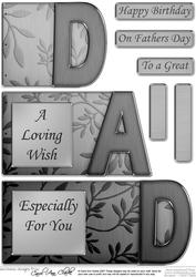Dad Elegant Metallic Book Sheet