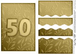 A5 Elegant Metallic Words Wavy Edged Side Stacker