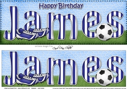 Large DL Happy Birthday JAMES 3D decoupage