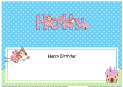 Large DL Happy Birthday HOLLY insert