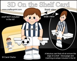 3D On the Shelf Card Kit - Little Footballer Scottie plays for Millwall