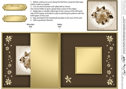 Flowers and Pearls No-hole Fold Back Card