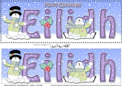 Large DL Merry Christmas EILIDH 3D decoupage 