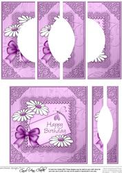 Daisies on Metallic Lace Quick Card Circle Side Stacker
