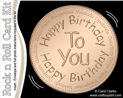 Happy Birthday Medal Rock & Roll Kit with envelope and insert