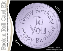 Happy Birthday Medal Rock & Roll Kit with envelope and insert