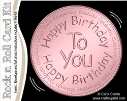 Happy Birthday Medal Rock & Roll Kit with envelope and insert