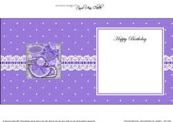 50th Birthday Perfume Lace & Pearls square landscape insert