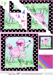 Cute Poodle Scallop Corner side stacker Topper