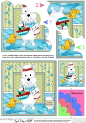 Shell Edged Corner Side Stacker - Bathtub Buddies - Little Westie Dog