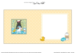 Square Landscape Insert - Bathtub Buddies - Little Scottie Dog